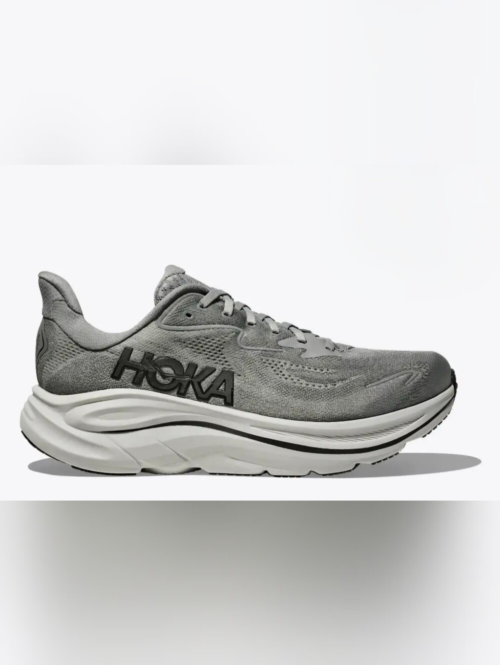 NWT HOKA Clifton 10 Galactic Grey Men's Size 10 D Running Shoes
